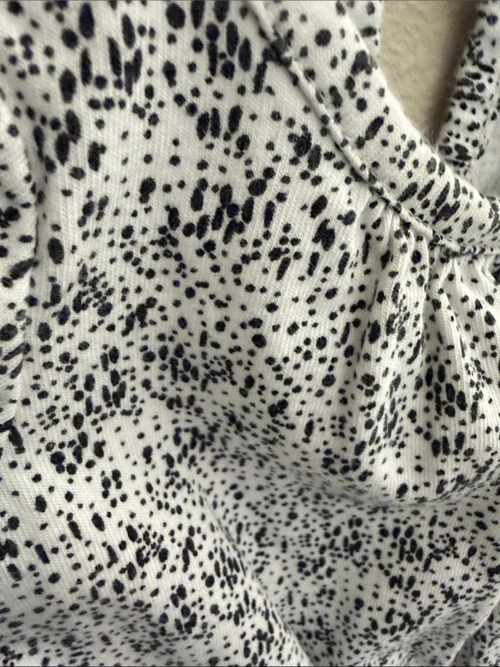 Carter's White and Black Speckle Romper with Pink Bow